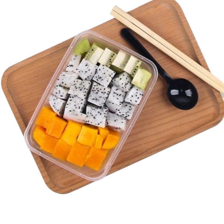 使い捨て弁当箱、食品グレードの透明ホテルレストラン長方形テイクアウト包装箱、在庫あり、即発送可能|undefined