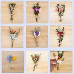 Dried Flower Mini Bouquet Gymnosis Forget-Me-Not Rose Wedding Accompanying Ceremony Corsage Greeting Card Christmas Gift Bouquet