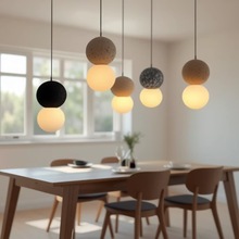 北欧现代简约水泥水磨石卧室床头灯服装店吧台民宿咖啡店餐厅吊灯