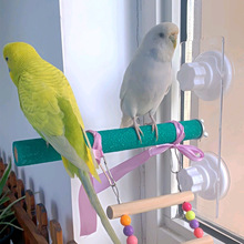 鳥用吸盤站棍架玻璃鏡子面瓷磚曬太陽架子鸚鵡八哥
