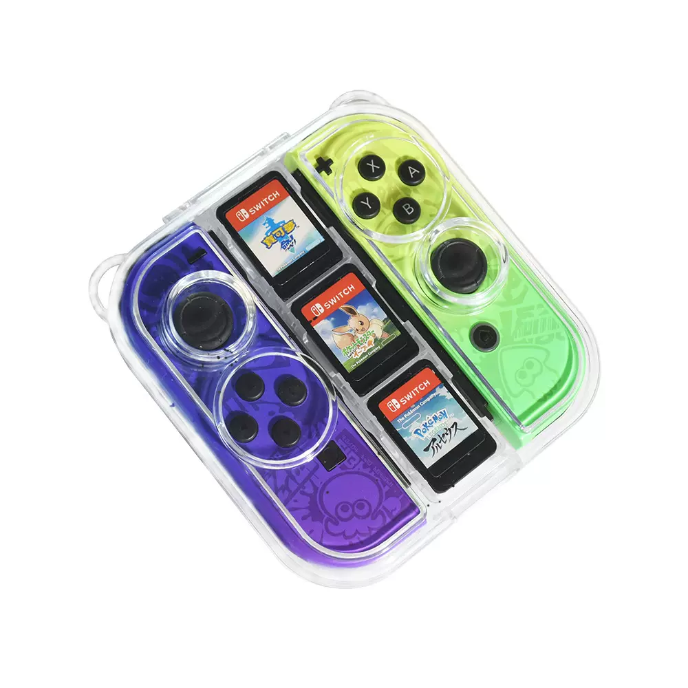 适用于switch手柄PC保护壳高透材质NS左右手柄收纳防护壳多色可选