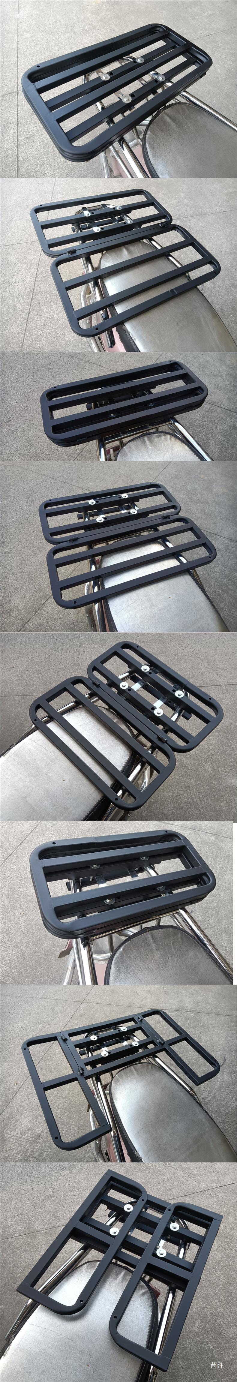 Motorcycle shelf enlarged battery motor car folding self-propelled women's pedal car rear rack tail iron rack takeaway box car