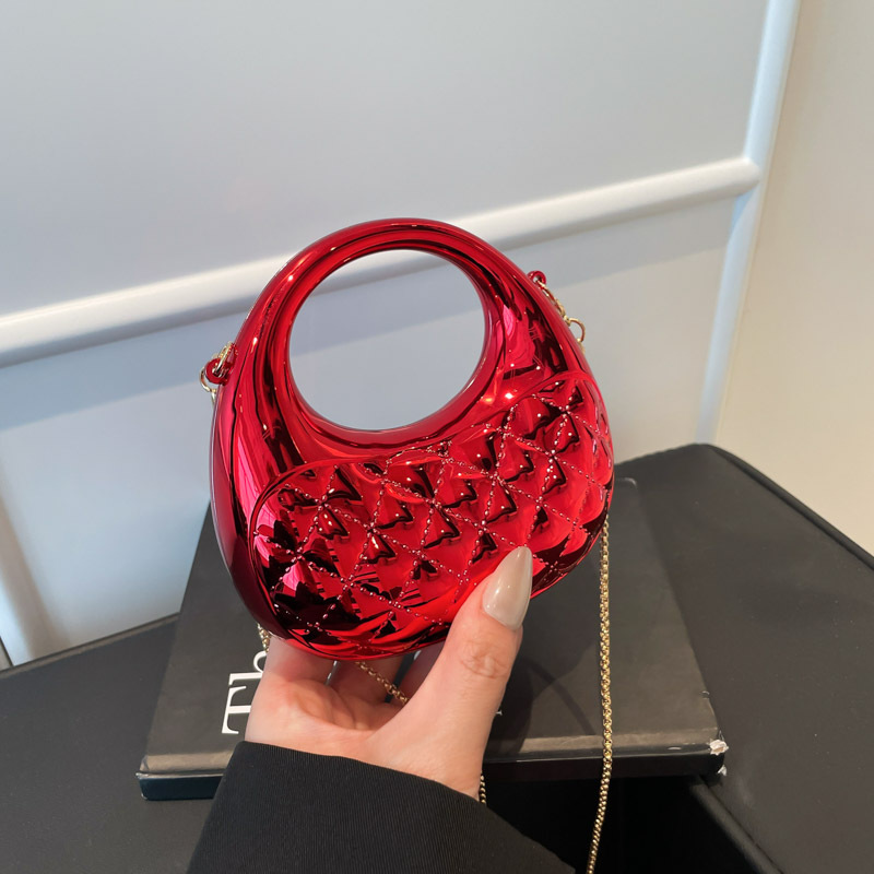 Bonbonfarbene, gesteppte Box-Handtasche, Sommermodell 2025, elegante Party-Handtasche mit Kette, Schulter- und Umhängetasche, Dumpling-Form_voghion.com
