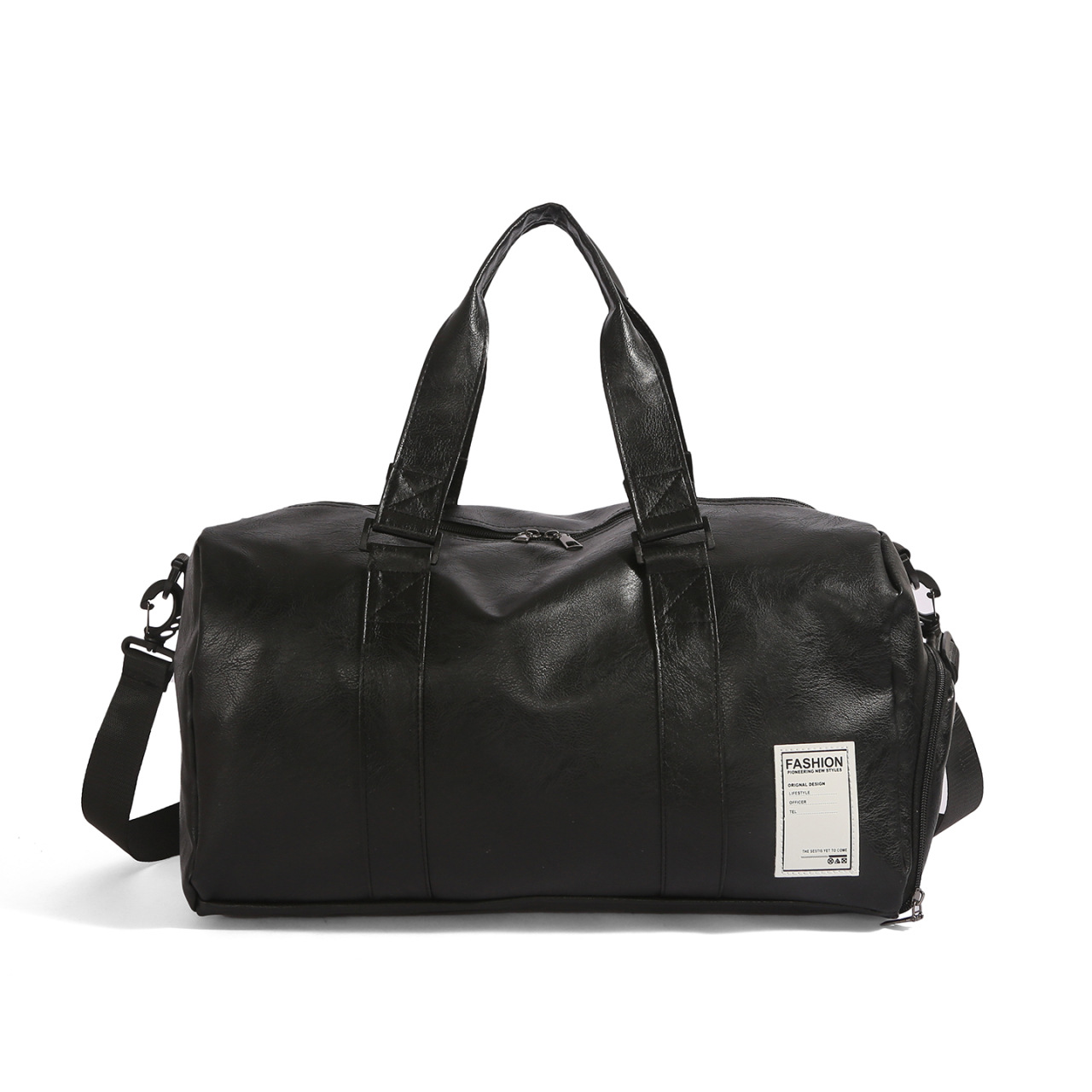 New dry and wet separation sports gym bag, PU leather, large capacity, with a separate shoe compartment, suitable for short trips, fashionable travel bag