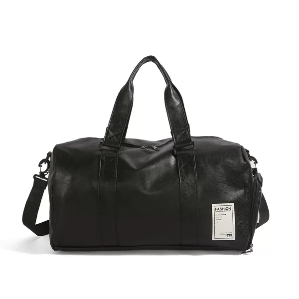New dry and wet separation sports gym bag, PU leather, large capacity, with a separate shoe compartment, suitable for short trips, fashionable travel bag
