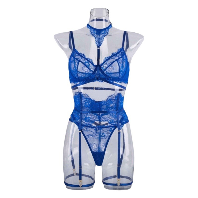 Suministro transfronterizo de Europa y América del comercio exterior caliente lencería sexy de encaje de las mujeres ropa interior dividida ventas directas de la fábrica