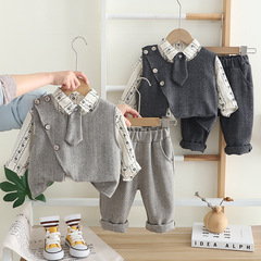 2025 新しいスタイルの子供服ベビー韓国風スーツベスト 3 点セット男の子春と秋のスーツ