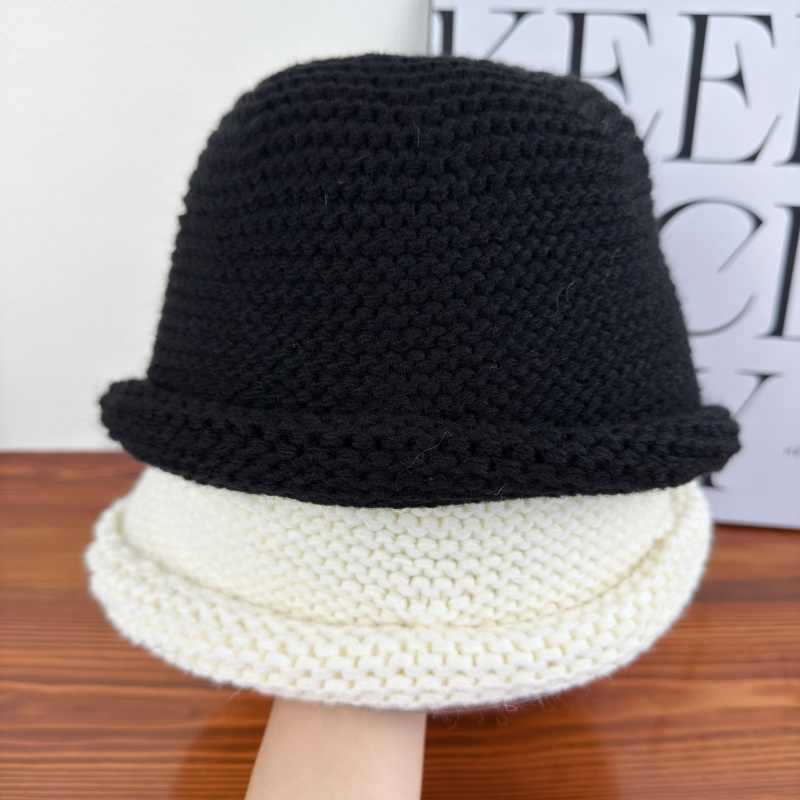 Sombrero Pescador Tejido para Mujer de Lana Cálido para Otoño e Invierno