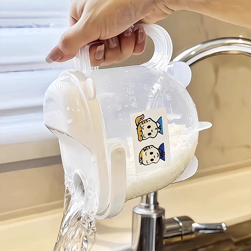 Корзина для мытья и слива риса без помощи рук для ленивых.