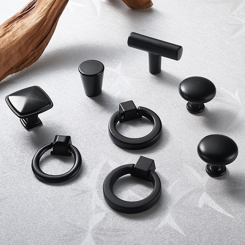 Solo agujero redondo estilo europeo marfil blanco mango gabinete muebles clásico sólido armario cajón mango al por mayor