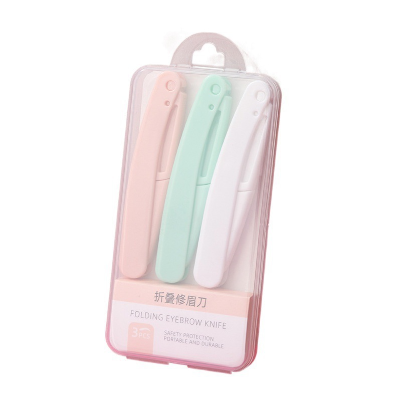Cuchillo de cejas plegable seguro cuchillo de cejas raspador de cejas para mujeres anti-racazos set de principiantes cuchilla reemplazable en línea popularidad en vivo