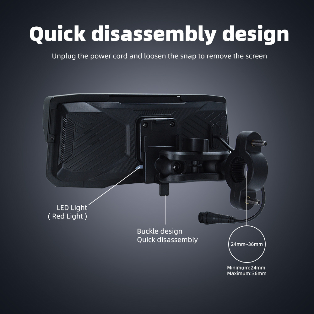 New Products 6.86inch Motorcycle Carplay Portable Navigation Can Support Quick Release Bracket