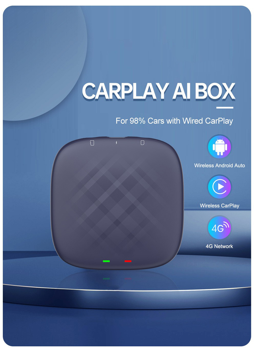 Cross-Border Carlinkit Car Smart Connectivity In-Car Android Box Car Wired to Wireless Carplay