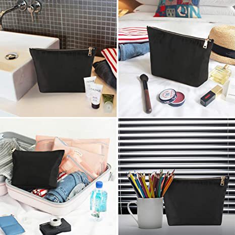 Nylon copper cosmetic bag with zipper