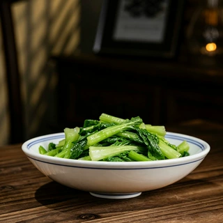 景德镇手绘蓝边碗新中式陶瓷碗蓝白边家用餐具圆形汤碗菜盘汤盘