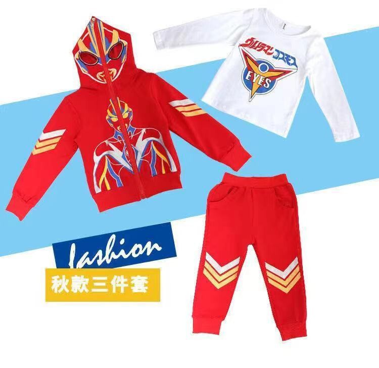 男の子スパイダーマン子供服春秋ツーピース子供スポーツスーツ子供春服ベビーウルトラマン服|undefined