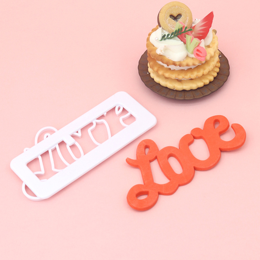 Molde para cortar galletas con forma de letras, molde para fondant, bricolaje, pastel simulado, prototipado rápido, suministro directo de fábrica.