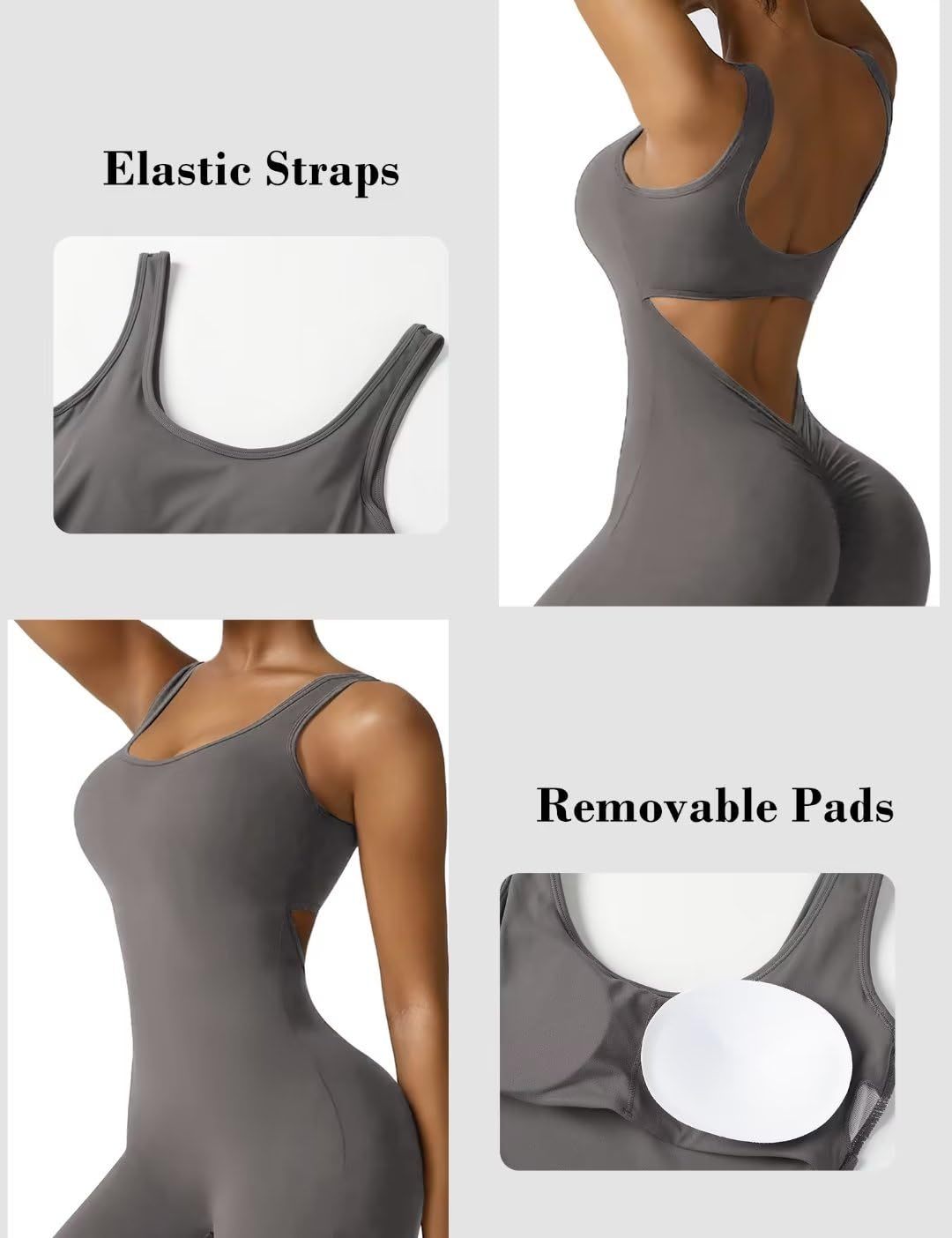 Women's Sleeveless Flared Jumpsuit Sexy Backless Tight Hip Lifting Yoga Jumpsuit For Women_ecoleips.com