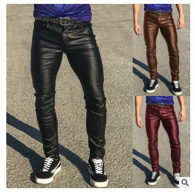 2024 Pantaloni in pelle punk per abbigliamento da prestazione casual in PU nuovo colore primavera 2024_voghion.com