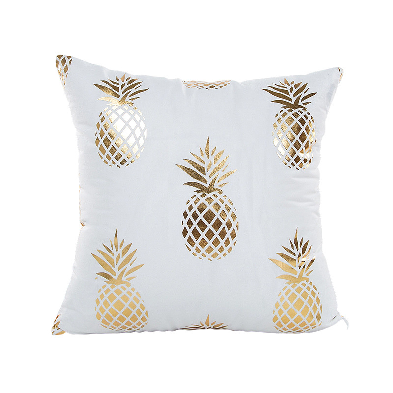 Funda de almohada con estampado dorado para el verano 2026, suave y cómoda, decoración para sofá, funda de almohada moderna para el hogar, disponible para venta al por mayor. image 12