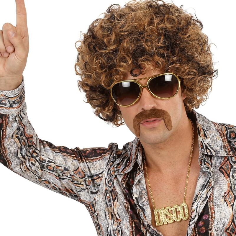 Cross-Border Men's Retro Cos Wig Fluffy Short Curly Hair Cosplay 70S Disco Party Wig Cross-Border Men's Retro Cos Wig Fluffy Short Curly Hair Cosplay 70S Disco Party Wig