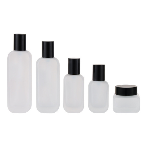 High-end cosmetics pressed lotion essence bottle frosted bottle 50g facial cream cream glass empty bottle