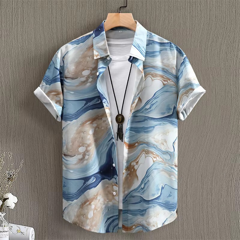 Fashionable Hawaiian Shirt for Men, Tropical 3D Printed Short Sleeve Summer New Loose Aloha Shirt, Casual for Men and Women Fashionable Hawaiian Shirt for Men, Tropical 3D Printed Short Sleeve Summer New Loose Aloha Shirt, Casual for Men and Women