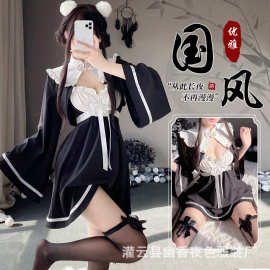 林林婷情趣内衣古典国风性感制服套装女仆风旗袍制服免脱纯欲
