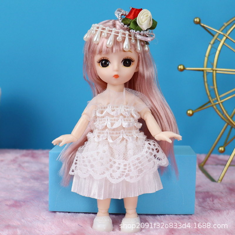 8 puntos 17cm pequeño traje de muñeca ropa se puede cambiar 13 conjunta linda princesa juguete regalo cumpleaños la muchacha