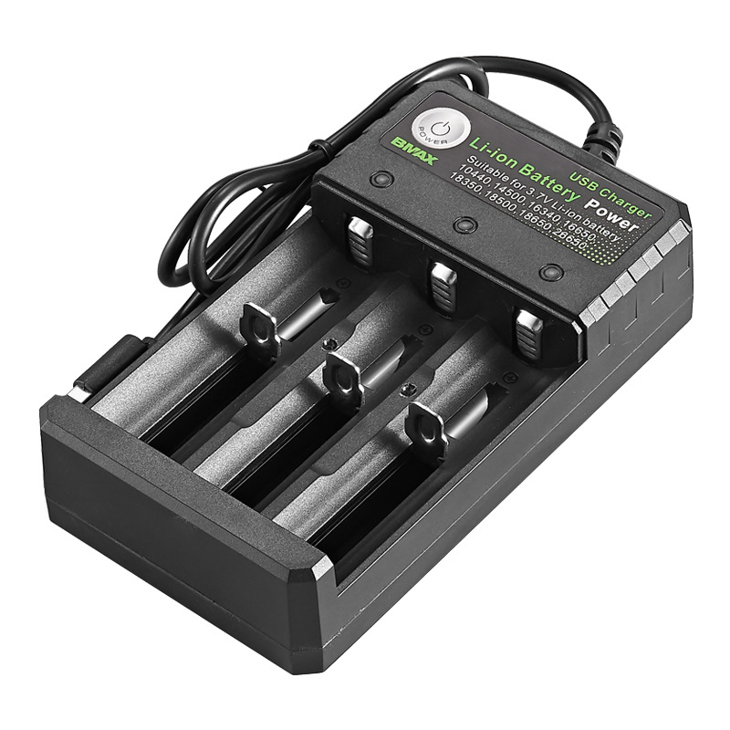 18650锂电池充电器3槽USB充电座3节Li-ion扩音器3.7V4.2V独立充电