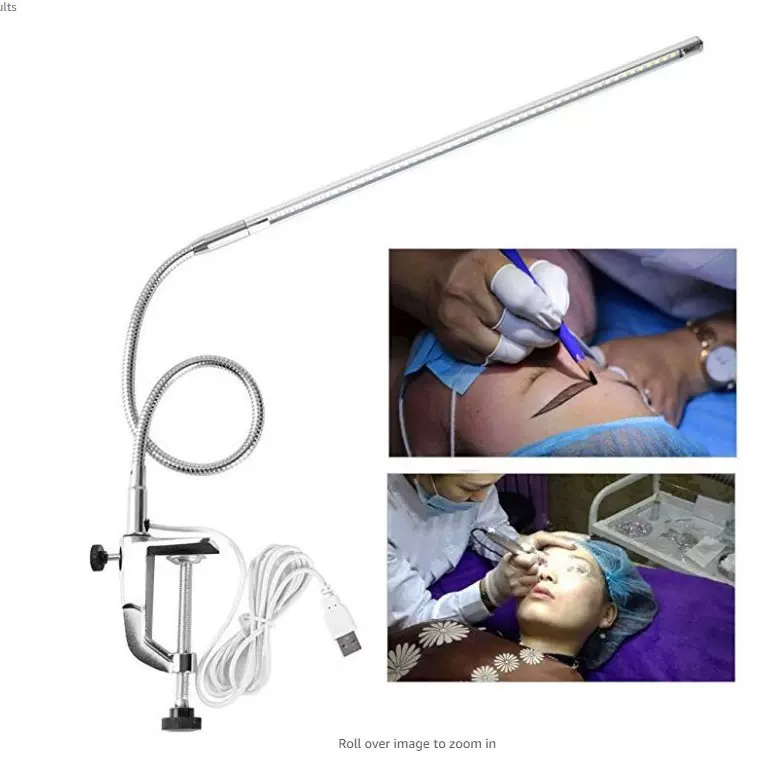 跨境美容美甲夹子LED台灯修甲美睫纹绣灯创意时尚纹身照明美容灯