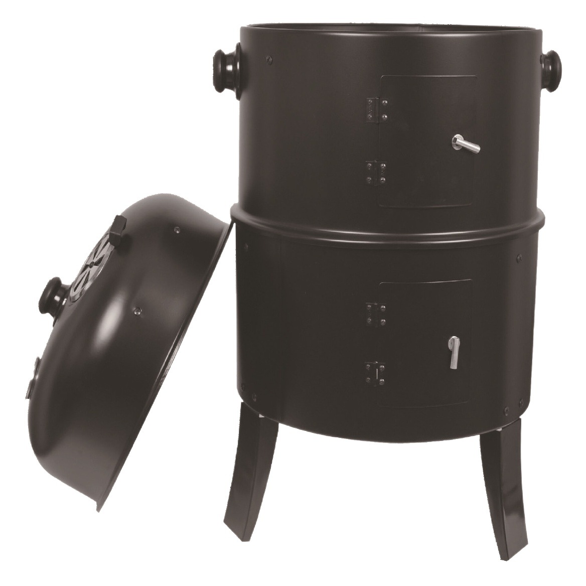 Fábrica de producción de 16 pulgadas horno de humo horno de barbacoa Fumar barbacoa de tres capas horno de humo Parrilla de barbacoa al aire libre