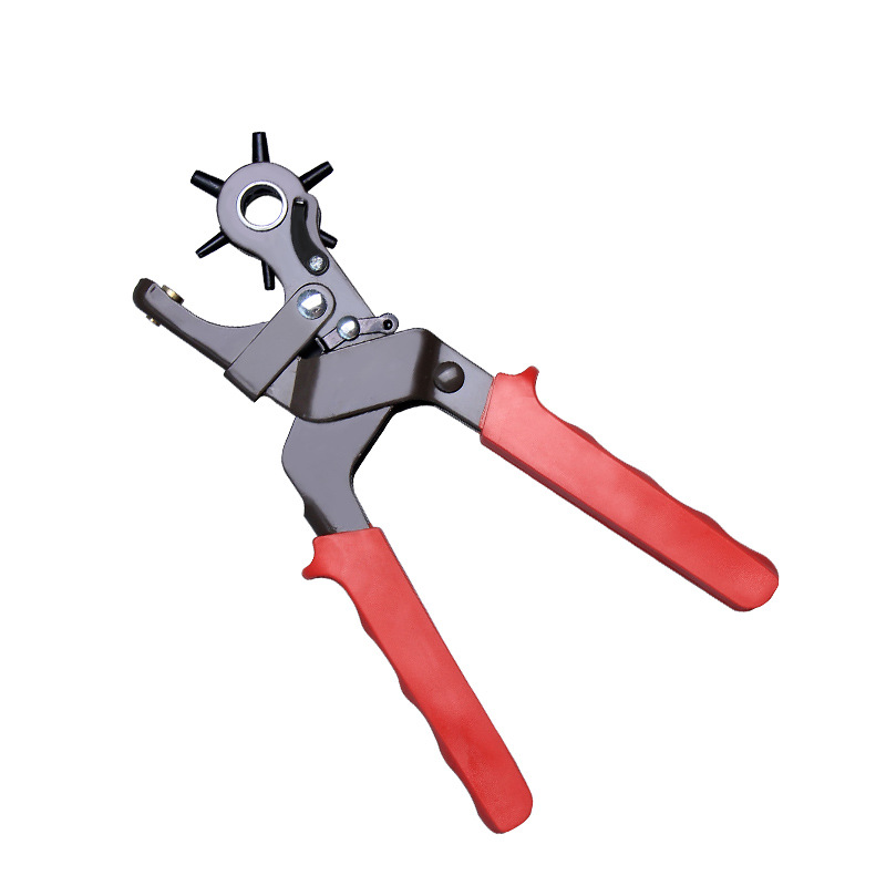 Pesado-Deber de ahorro de trabajo cinturón perforador multi-función alicates de perforación Cinturón correa reloj Perforador agujero