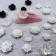 Explosive Pearl Camellia nail jewelry Aurora transparent nail decoration flat drill resin nail drill wholesale