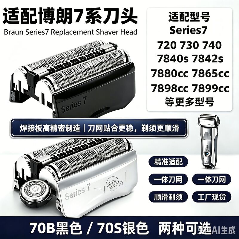 Suitable for Braun Series 7 Shavers, High-Quality Perfect Razor Head and Grille Assembly in Stock for Shipment Suitable for Braun Series 7 Shavers, High-Quality Perfect Razor Head and Grille Assembly in Stock for Shipment