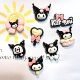 Glossy Black Kulomi Sanlio Bow Cake Ice Bar Resin Accessories DIY Cream Gel Phone Case Hairpin