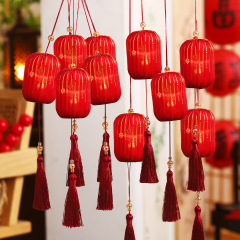 中秋节小灯笼挂饰发光古风花灯国庆店铺商场户外场景氛围布置灯笼