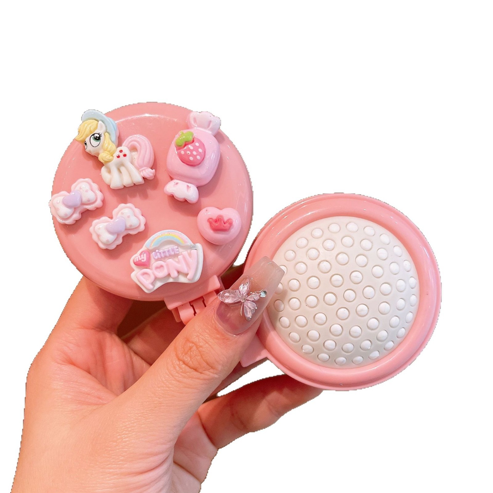 Hermoso portátil plegable airbag masaje pein pequeño espejo de pein todo en uno mini airbag para mujeres