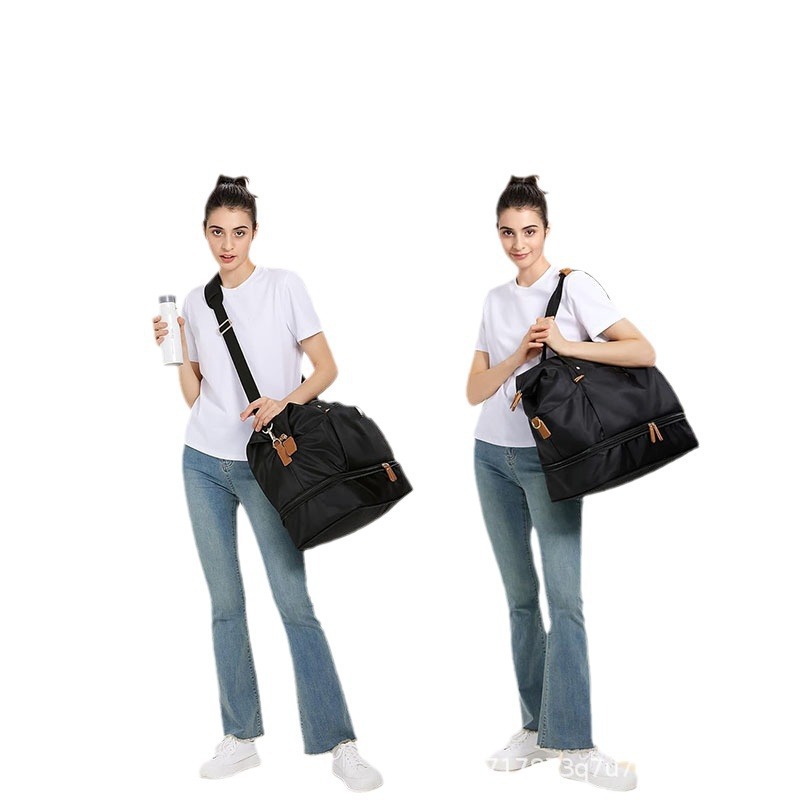 Nueva bolsa de fin de semana expandible de mujer bolsa de viaje bolsa de viaje bolsa de noche con zapato compartimiento adecuado para viajar