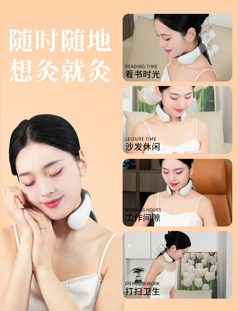 Neck Moxibustion Box Portable Cervical Warming Therapy Device for Home Heat Compress Care overview