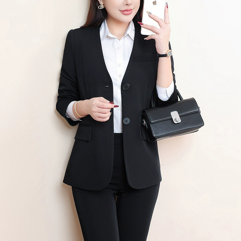 502 пиджак без воротника женский большой размер весна 2025 новый толстый плюс 200 кг продвинутый повседневный костюм