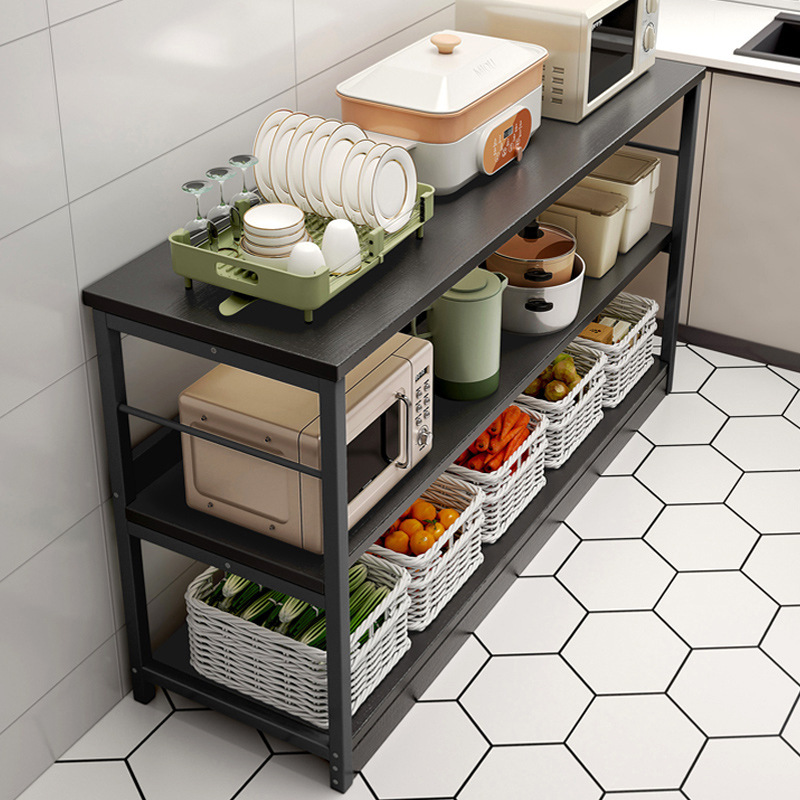Estante multifunción de cocina Estante para el hogar multicapa de piso Estante de almacenamiento de microondas Estante de olla Estante de almacenamiento de artículos diversos