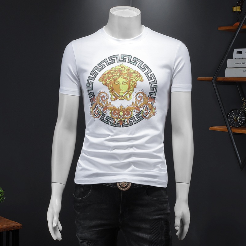 Thin trend fashionable short sleeve T-shirt with a round collar for…