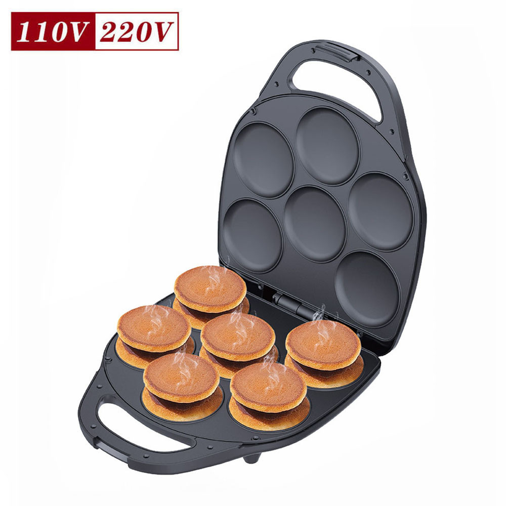 Hogar waffle máquina estándar americano 110V muffin máquina hornear pan máquina desayuno pastel máquina de cobre Gong hamburguesa máquina