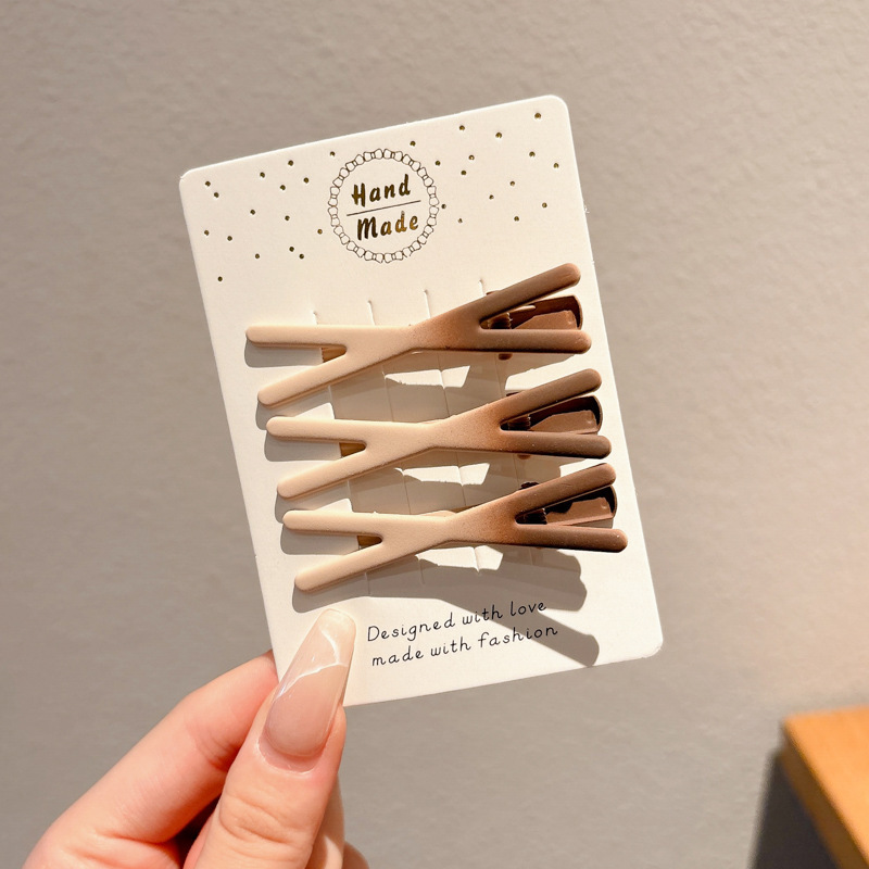 Rosa horquilla hembra niños lindo pelo roto Bangs clip bebé no duele el pelo horquilla niña duckbill clip tocado