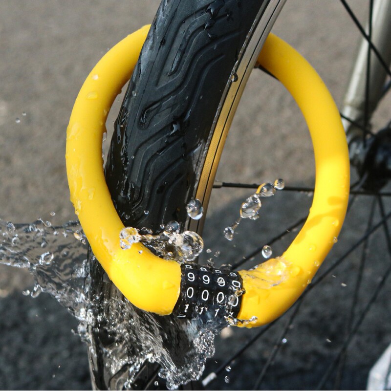 Bicycle Lock, Anti-Theft Lock, 4-Digit Combination Lock, Mountain Bike Lock, Portable Lock, Electric Bike Lock, Silicone Lock