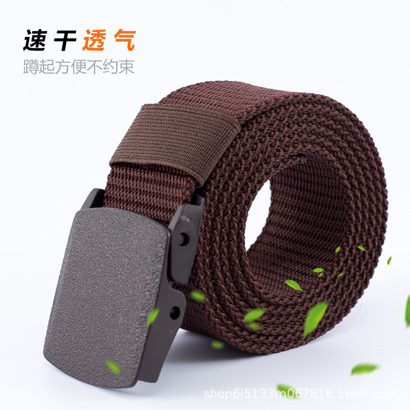 38 amplia transfronteriza Deportes nylon pantalones tácticos cinturón polipropileno hebilla automática cinturón tejido hombres y mujeres protección del medio ambiente pantalones cinturón