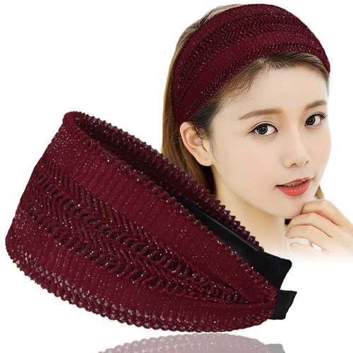 Wide Edge White Hair Ribbon, Simple Toothed Anti-Slip Hair Clip, Breathable and Airy Hair Accessory, Fresh and Natural Hair Band for Women