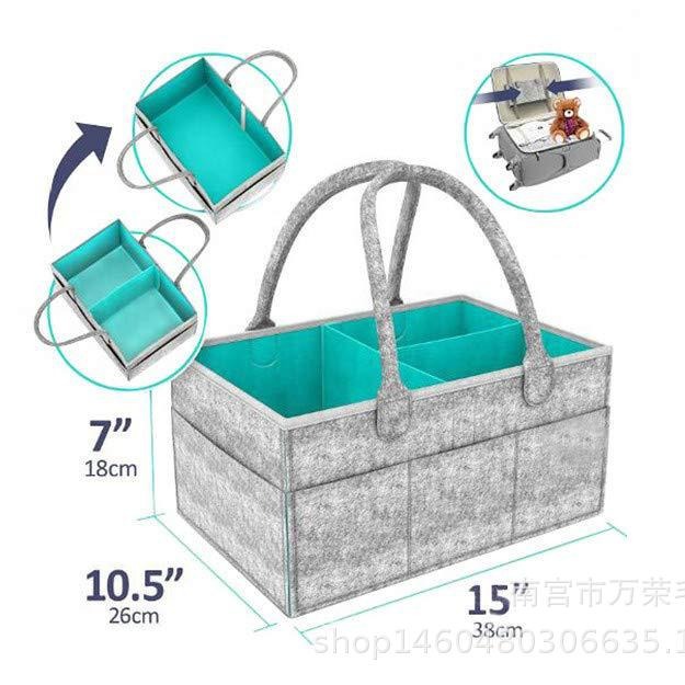 亚马逊新款毛毡收纳包 毛毡尿不湿收纳袋 妈咪尿布包毛毡化妆包