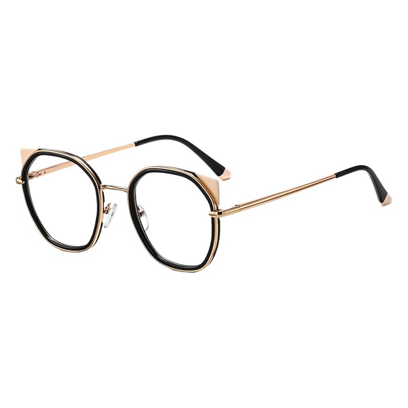 95971 comercio exterior al por mayor de Europa y América moda negro marco anti-azul claro gafas TR90 personalidad gafas marco para las mujeres